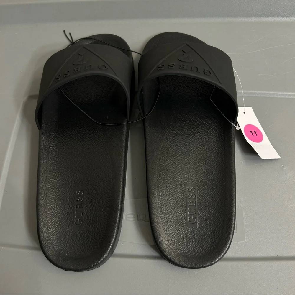 Guess Black Slide Sandals